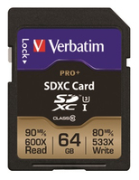 Verbatim Pro+ 64 GB SDXC Klasa 10