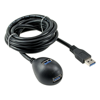 InLine 35653 USB-kabel 3 m USB 3.2 Gen 1 (3.1 Gen 1) USB A 2 x USB A Zwart