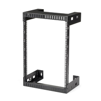 StarTech.com 15U 19" Wall Mount Network Rack - 12" Deep 2 Post Open Frame Server Room Rack for Data/AV/IT/Computer Equipment/Patch Panel with Cage Nuts & Screws 200lb Capacity, ...