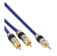 InLine 4043718108305 audio cable 7 m 2 x RCA 3.5mm Blue