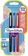 Papermate Flair Original viltstift Medium Zwart, Blauw, Rood 3 stuk(s)