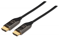 Manhattan HDMI Plenum-Rated Cable, 4K@60Hz (Premium High Speed), 70m, Active, Male to Male, Black, Ultra HD 4k x 2k, Fully Shielded, Gold Plated Contacts, Lifetime Warranty, Pol...