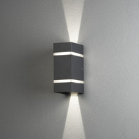 Konstsmide 7998-370 Wandbeleuchtung Anthrazit, Grau Für die Nutzung im Außenbereich geeignet