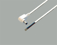 BKL Electronic 072091 Stromkabel Weiß 2 m IEC Type A (5.5 mm, 2.5 mm)