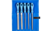 PFERD Machinist's file set WR 5-piece in plastic pouch 200mm cut 3 for precision processing and finishing