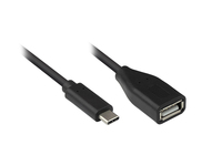 Alcasa 2511-OTG2 USB Kabel USB 2.0 0,1 m USB C USB A Schwarz