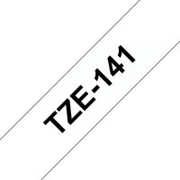 Brother TZE-141 taśmy do etykietowania Czarny na przezroczystym