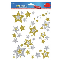 Avery 52952 sticker decorativi Lamina Oro, Argento Rimovibile 6 pz