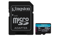 Kingston Technology 256GB microSDXC Canvas Go Plus 170R A2 U3 V30 Speicherkarte + Adapter