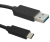 Qoltec 1m USB 3.1 C - USB 3.0 A USB cable USB 3.2 Gen 1 (3.1 Gen 1) USB C USB A Black