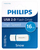 Philips FM16FD70B USB flash meghajtó 16 GB USB A típus 2.0 Kék, Fehér