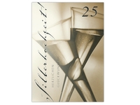 Karte ABC 25.Hochzeitstag Silberhochzeit Champagner