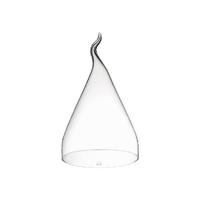 Glas-Cloche, D:22,5cm, H:35-38cm Borosilikatglas, klar, mundgeblasen, von Hand