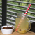 Fiesta Compostable Smoothie-Trinkhalm Papier rot gestreift 21cm Größer als
