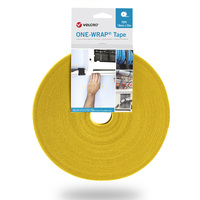 VELCRO® One Wrap® Band 30 mm breit, gelb, 25 m