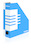 Pojemnik na dokumenty DONAU, karton, A4/100mm, niebieski