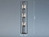 LED Stehlampe 3flammig mit Rauchglas Glaskugeln - Höhe 130cm