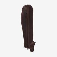 100 Mesh Adult Horse Riding Half-chaps - Brown - XL Long