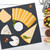 Relaxdays Schieferplatte 6er Set, Servierplatte Quadrat, 25 x 25 cm, zum Servieren von Käse, Sushi, Desserts, schwarz