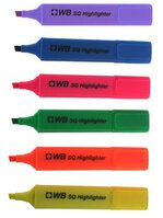 ValueX Flat Barrel Highlighter Pen Chisel Tip 1-5mm Line Assorted Colour(Pack 6)