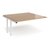 Adapt boardroom table add on unit 1600mm x 1600mm - white frame and beech top