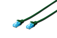 CAT 5e U-UTP patch cable. PVC. AWG 26/7. Length 1m. color green