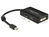 Adapter mini Displayport 1.1 Stecker an Displayport / HDMI / DVI Buchse Passiv schwarz, Delock® [626