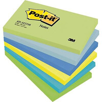 POST-IT Notas adhesivas Gama Fantasia Pack 6 blocs Colores surtidos 76x127mm