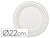 Plato de fibra natural nupik biodegradable blanco 22 cm de diametro apto microondas paquete de 50 unidades