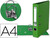 Archivador de Palanca Liderpapel A4 Documenta Forrado Pvc con Rado Lomo 52Mm Verde Compresor Metalico