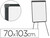 Pizarra blanca q-connect con tripode 104x70 cm para convenciones superficie laminada marco negro