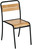 Stuhl Santo; 45.5x57.5x83 cm (BxTxH); Sitz braun, Gestell schwarz; 4 Stk/Pck