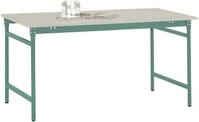 Manuflex BB3001.0001 Helyhez kötött BASIS oldalsó asztal melamin asztallaptal, szürke zöld színben, HF 0001, SzxMxH: 750 x 500 x 780 mm Szürke, Zöld