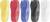 Tépőzáras kábelkötegelő, bolyhos és horgos fél 200 x 12 mm fehér, fekete, kék, piros, sárga TOOLCRAFT KL12X200BC 20 db