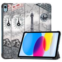 Tri-fold Caster Hard Shell Cover - Eiffiel Tower Style For Apple Tablet-Hüllen