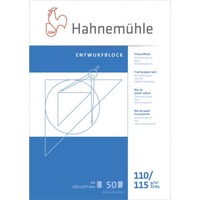 Transparentpapierblock, A4, 110/115g/m², 50 Blatt HAHNEMÜHLE 10622701