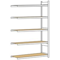 Wide span shelf unit, with moulded chipboard, height 3000 mm
