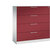 Armario para archivadores colgantes ASISTO, anchura 1200 mm, con 4 cajones, gris luminoso / rojo rubí.