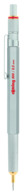 Druckbleistift, Drehbleistift Feinminenstift rotring 800, 0,5 mm, HB, silb,12 St