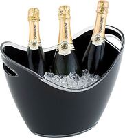APS Large Wine And Champagne Bucket Black Acrylic 255(H) x 350(W) x 270(D)mm