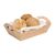 T&G Woodware Hevea Wood Bread Basket with Handles
