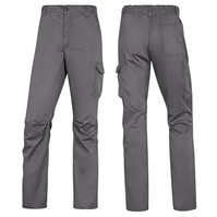Pantalone da lavoro Panostrpa - sargia/poliestere/cotone/elastan - taglia L - grigio/nero - Deltaplus