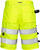 High Vis Handwerkershorts Kl.2 2028 PLU Warnschutz-gelb - Rückansicht