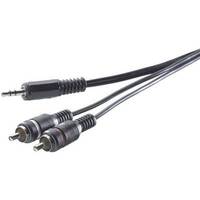 SpeaKa Professional RCA / Jack Audio Csatlakozókábel [2x RCA dugó - 1x Jack dugó, 3,5 mm-es] 3.00 m Fekete