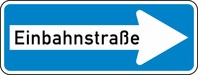 Verkehrszeichen VZ 220-20 Einbahnstraße rechtsweisend, 300 x 800, 2mm flach, RA 3