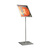 Info Display / Poster Stand, galvanised, with angled poster frame | A5