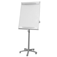 Bi-Office Design Mobiles Magnetisches Flipchart, Grau Vorderansicht