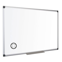 Bi-Office Whiteboard Maya, Two-sided Melamine, Plain/Gridded, Aluminium Frame, 240 x 120 cm Main Image