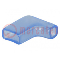 Carcasa para terminal; 6,5mm; Ø: 4mm; angular; L: 17mm; PVC