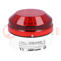 Signaller: lighting; flashing light; red; X195; 180÷250VAC; IP65